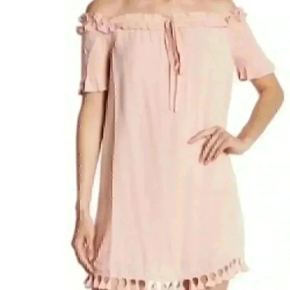 BB Dakota Tassel Hem Dress L - Picture 2 of 7